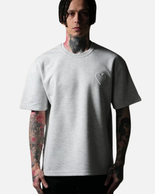 T-shirt Cœur - Gris - Footkorner