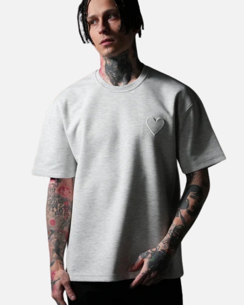 T-shirt Cœur - Gris - Footkorner