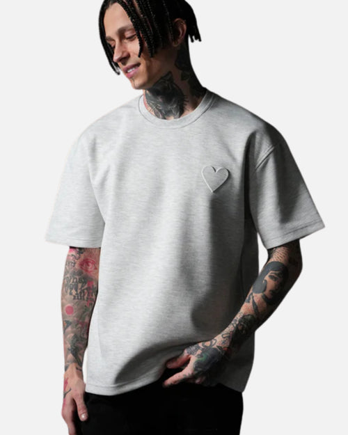 T-shirt Cœur - Gris - Footkorner