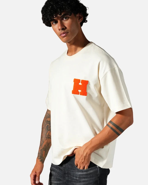 T-shirt Logo H - Beige - Footkorner