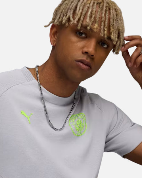 Manchester City 2025/2026 Pocket T-Shirt - Grey/Yellow - Footkorner