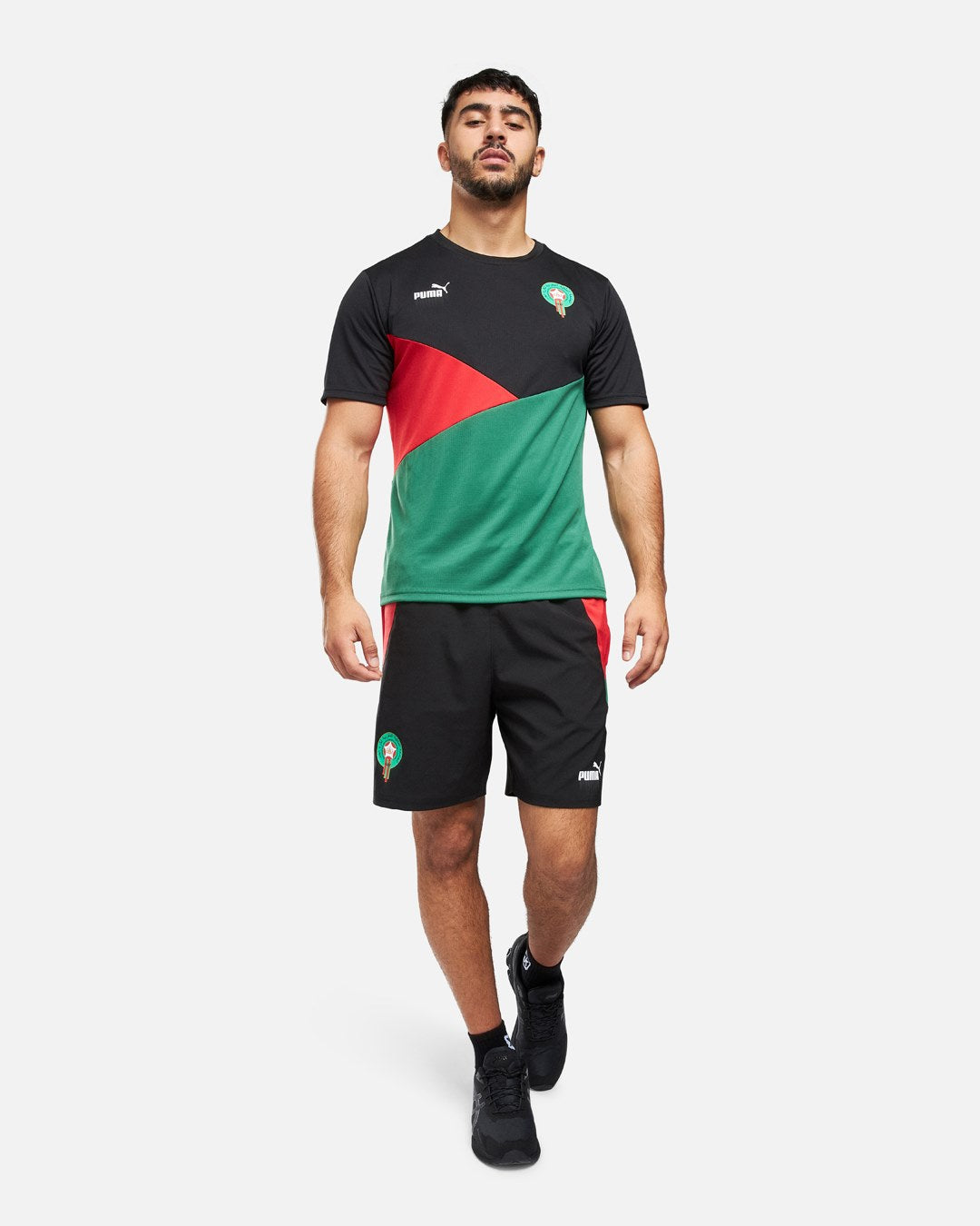 FootkornerMorocco 2024 T-shirt - Black/Red/Green