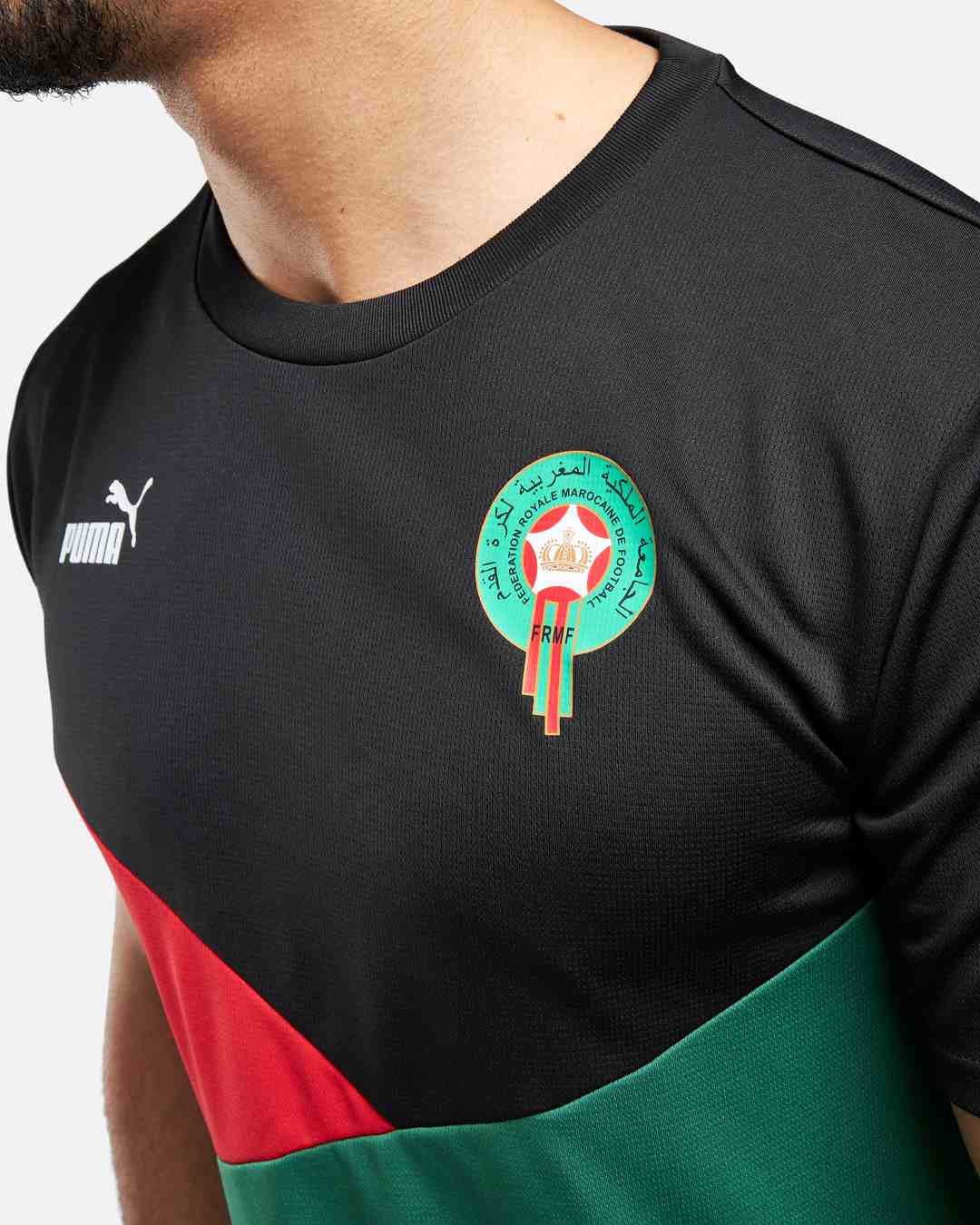 FootkornerMorocco 2024 T-shirt - Black/Red/Green