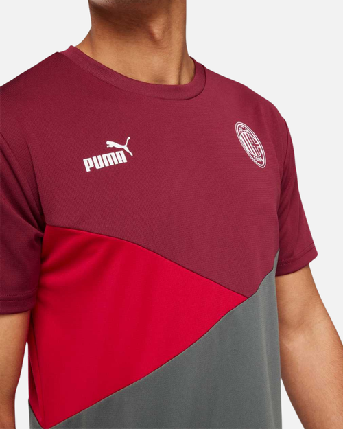 T-shirt Milan AC - Rouge/Gris - Footkorner