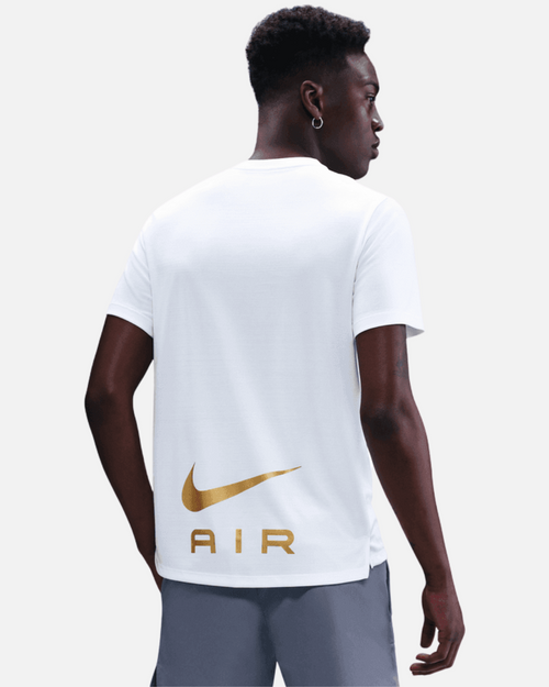 T-shirt Nike Running Air - Blanc/Doré - Footkorner