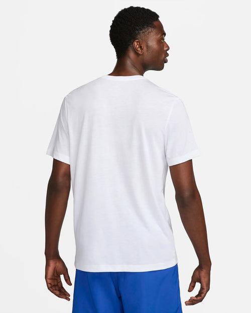 Camiseta Nike Running Dri-Fit - Blanco/Azul - Footkorner