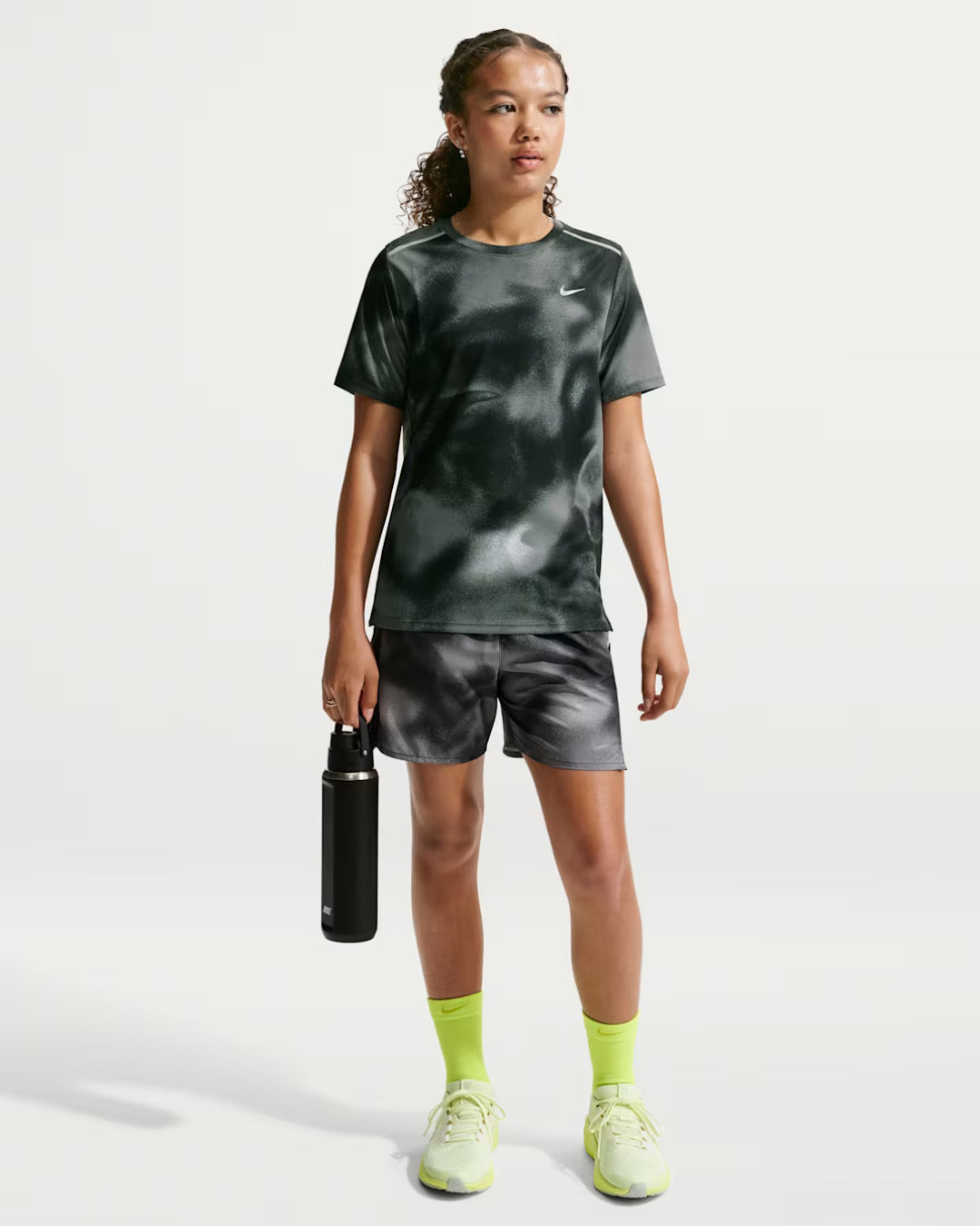 FootkornerT-Shirt Nike Drit-Fit Miler Junior - Noir