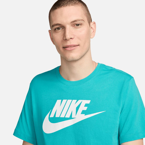 T-shirt Nike Futura Icon - Turquoise/Blanc - Footkorner