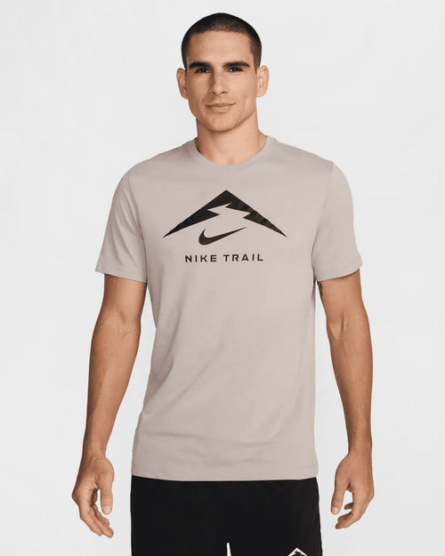 T-Shirt Nike Running Trail - Beige/Schwarz - Footkorner