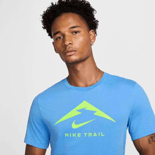 T-shirt Nike Running Trail - Bleu/Vert - Footkorner
