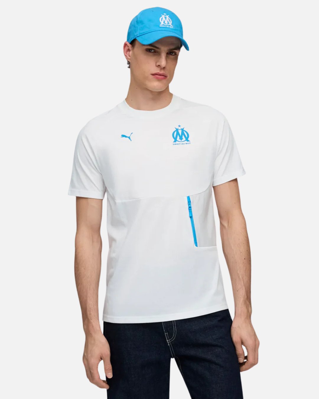 T-shirt OM avec poche 2025/2026 - Blanc