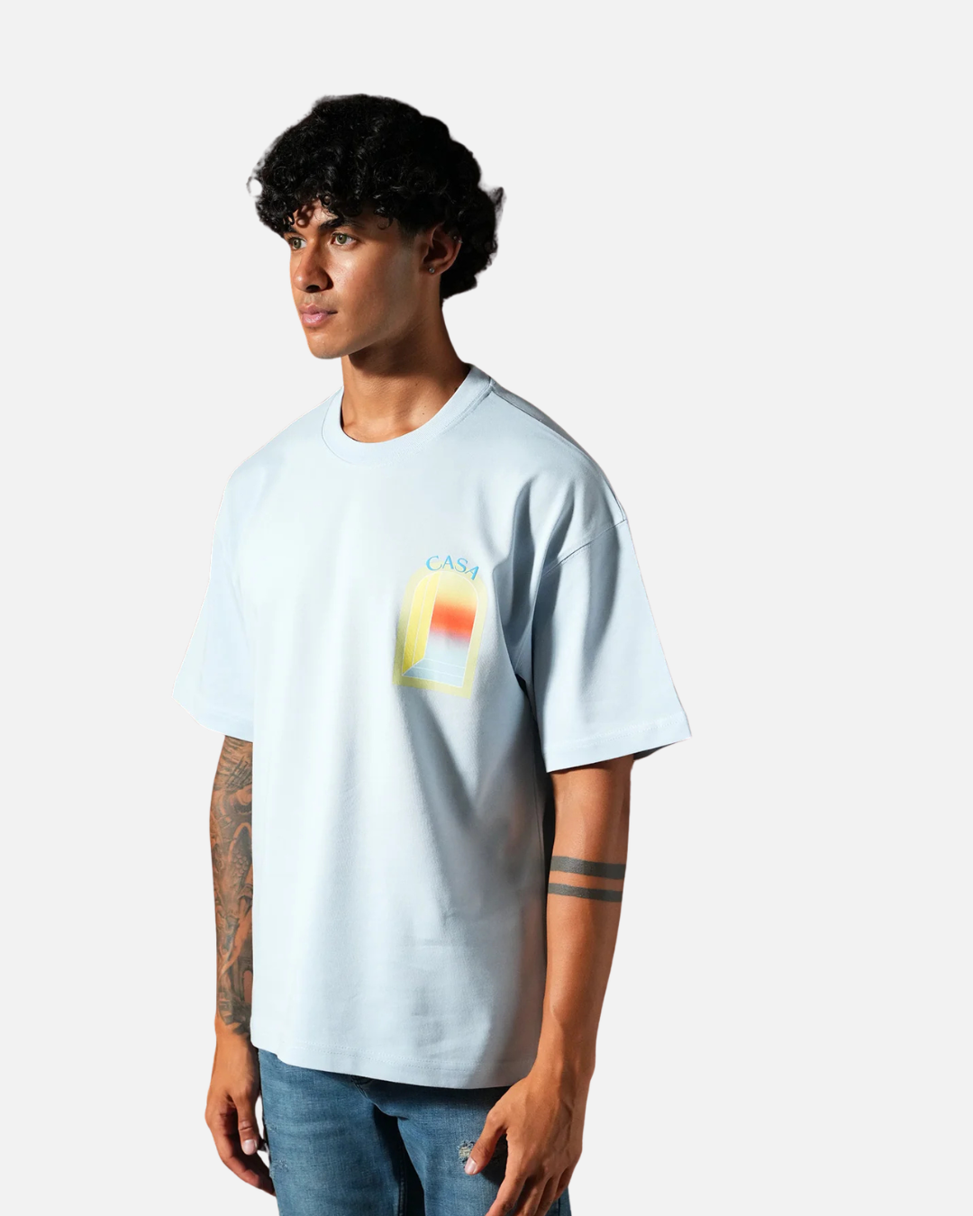 T-shirt Oversize OM Ikao - Bleu