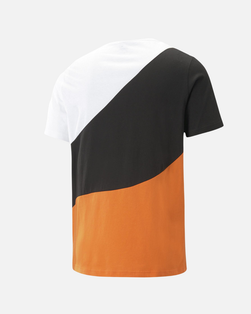 Puma Power T-shirt - Black/White/Orange - Footkorner