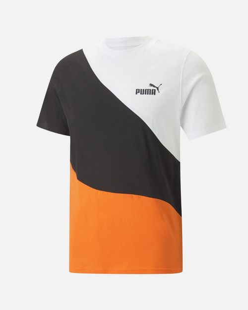 Puma Power T-shirt - Black/White/Orange - Footkorner