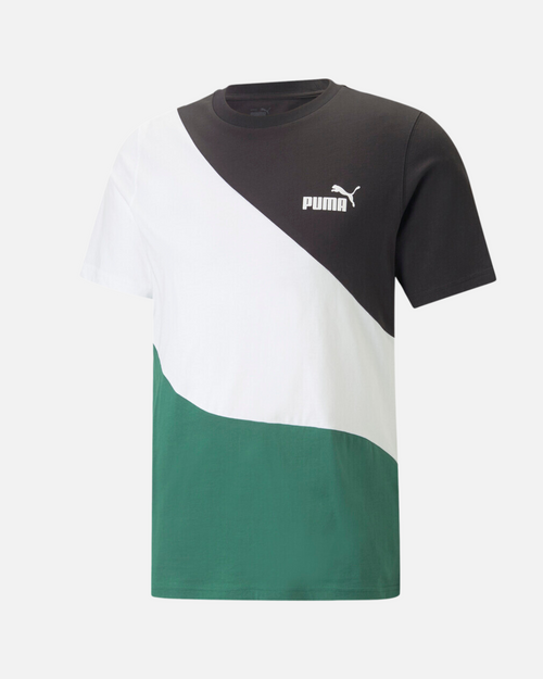 T-shirt Puma Power - Nero/Bianco/Verde - Footkorner