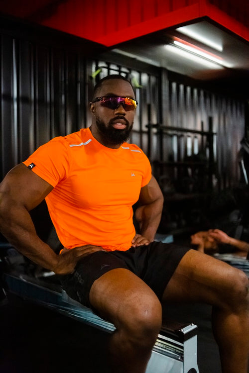 T-shirt Scampia First - Arancione/Nero - Footkorner