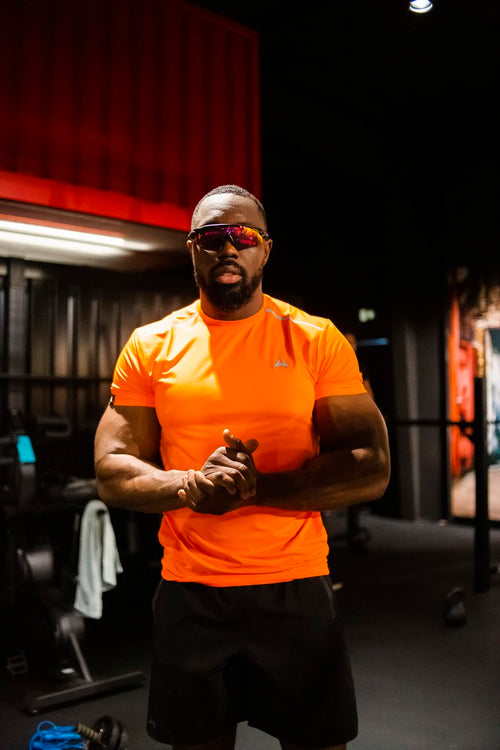 T-shirt Scampia First - Arancione/Nero - Footkorner