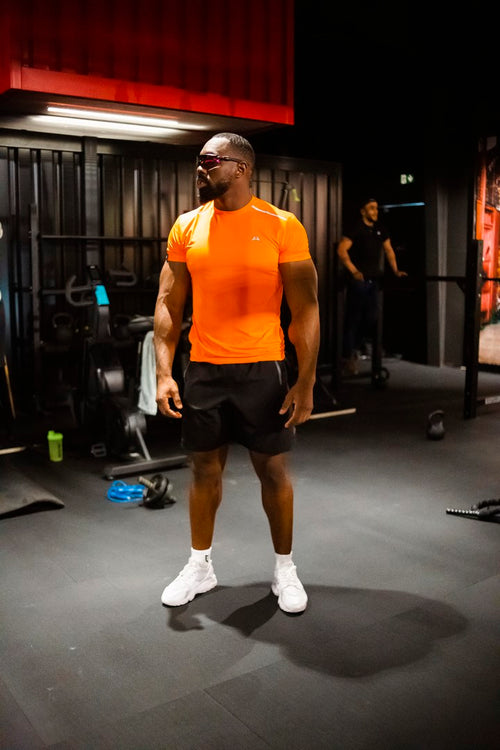 T-shirt Scampia First - Arancione/Nero - Footkorner