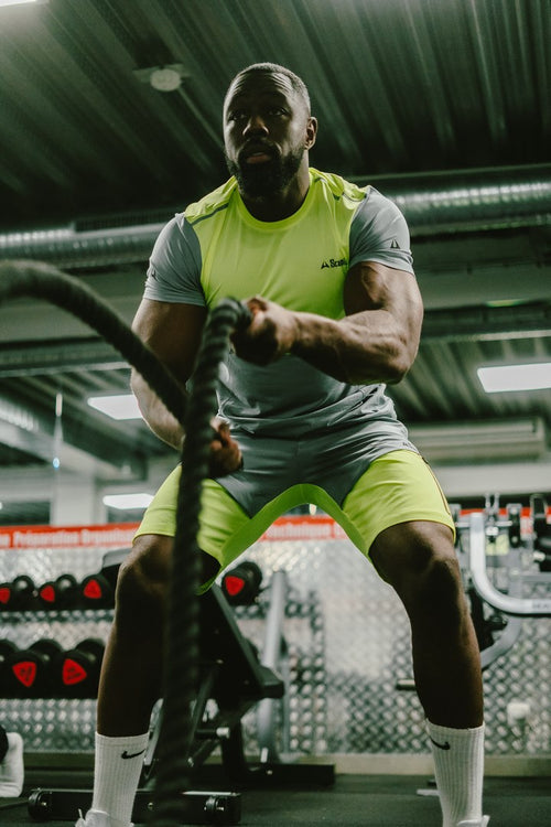 T-shirt Scampia Scalare - Giallo/Grigio - Footkorner