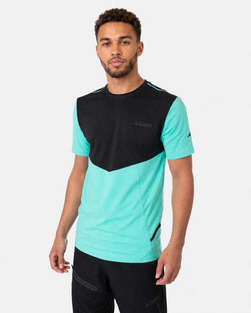 T-shirt Scampia Scalare - Menthe/Noir - Footkorner