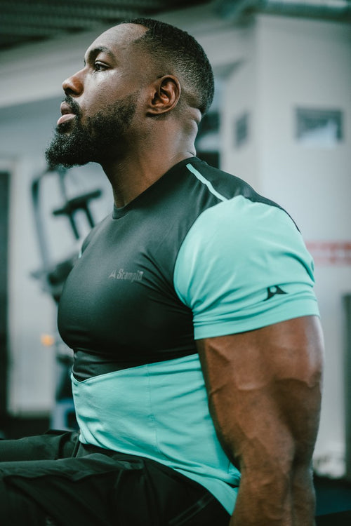 T-shirt Scampia Scalare - Menta/Nero - Footkorner