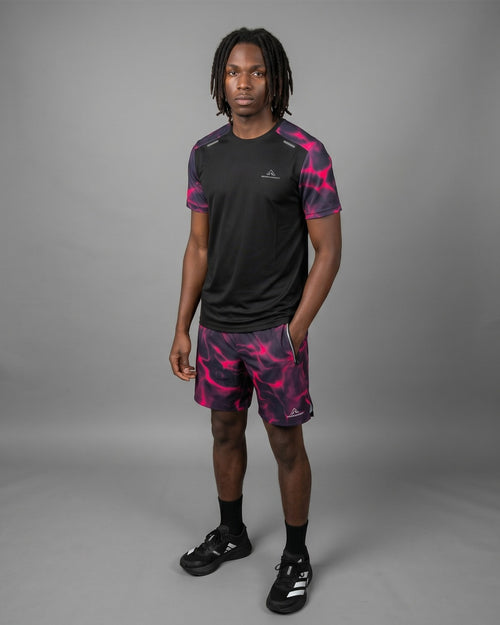 T-shirt Serramont Wave - Noir/Rose - Footkorner