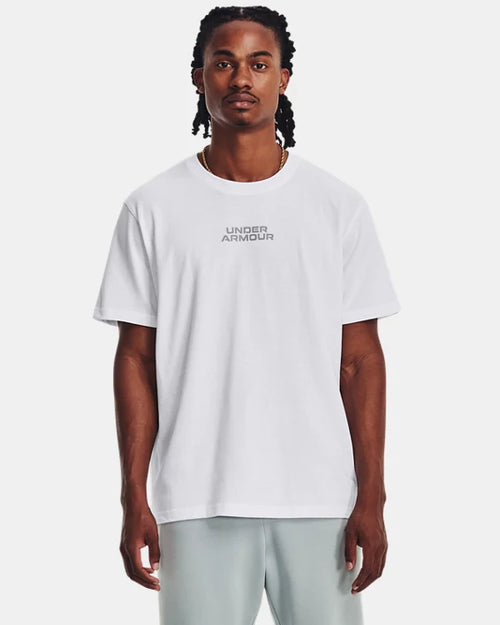 T-shirt Under Armour Outline - Blanc/Noir - Footkorner