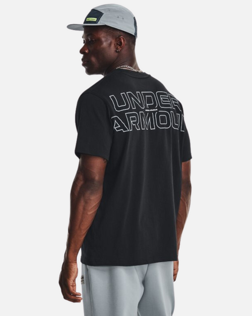 T-Shirt Under Armour Outline - Noir/Blanc - Footkorner