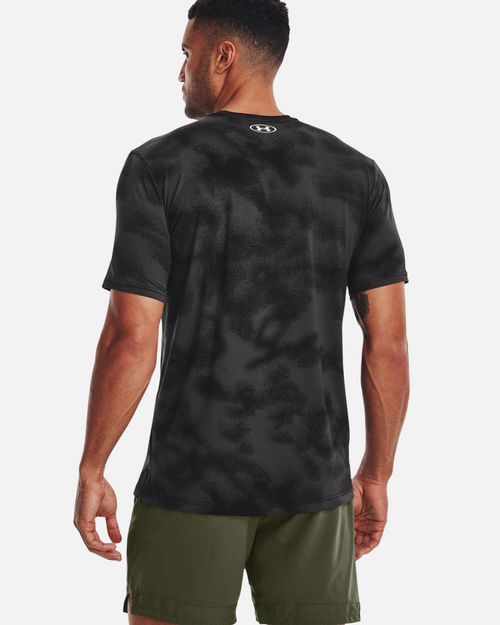 T-Shirt Under Armour RUSH™ Energy Print – Schwarz/Grau - Footkorner