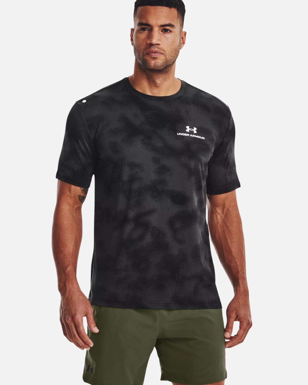 T-Shirt Under Armour RUSH™ Energy Print – Schwarz/Grau