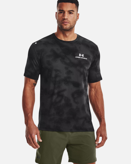 T-Shirt Under Armour RUSH™ Energy Print – Schwarz/Grau - Footkorner