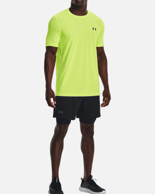 Under Armor Seamless Grid T-shirt - Yellow - Footkorner