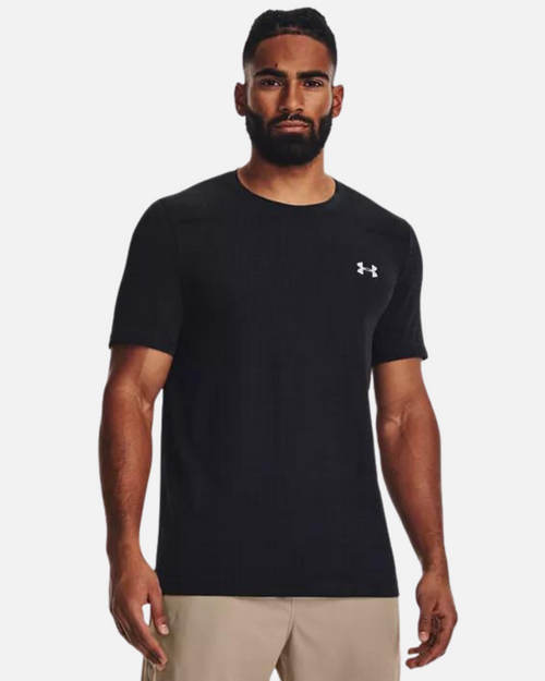 Camiseta Under Armour Seamless Grid - Negra - Footkorner