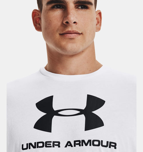 T-Shirt Under Armour Sportstyle Logo - Blanc/Noir - Footkorner