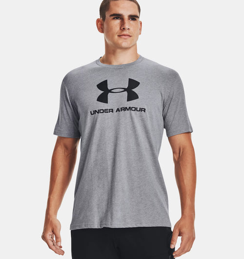 T-Shirt Under Armour Sportstyle Logo - Grau/Schwarz - Footkorner