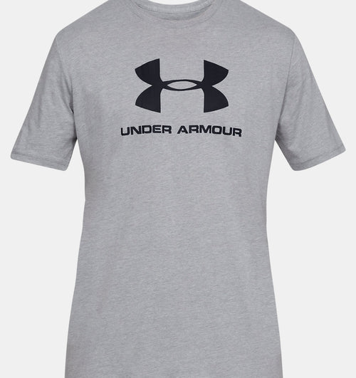 T-Shirt Under Armour Sportstyle Logo - Grau/Schwarz - Footkorner