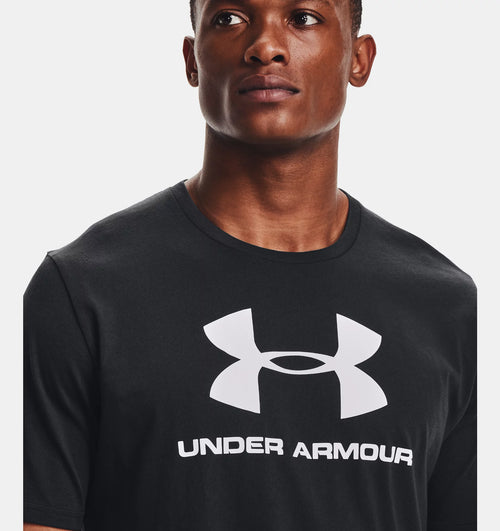 T-shirt Under Armour Sportstyle Logo - Noir/Blanc - Footkorner
