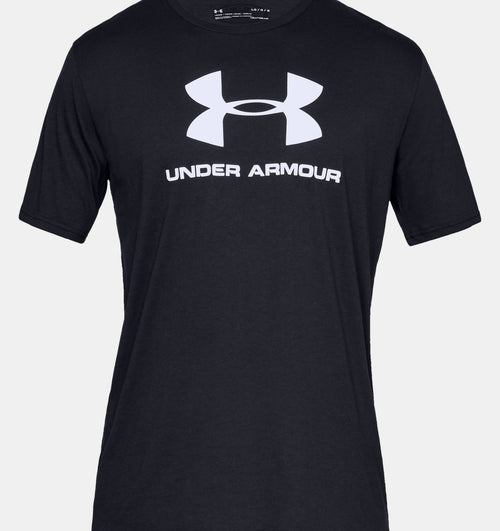 T-shirt Under Armour Sportstyle Logo - Noir/Blanc - Footkorner