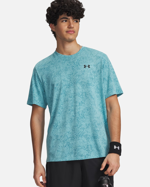 T-shirt Under Armour Tech Pixelate - Bleu - Footkorner