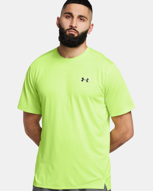 T-shirt Under Armour Tech Vent Geotessa - Vert - Footkorner