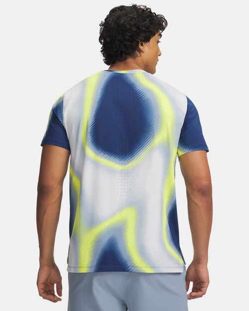 Camiseta Under Armour Velociti Pro - Blanco/Amarillo/Azul - Footkorner