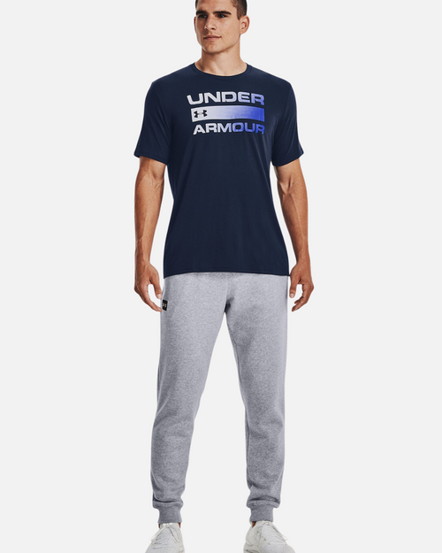 T-shirt Under Armour Wordmark - Bleu - Footkorner