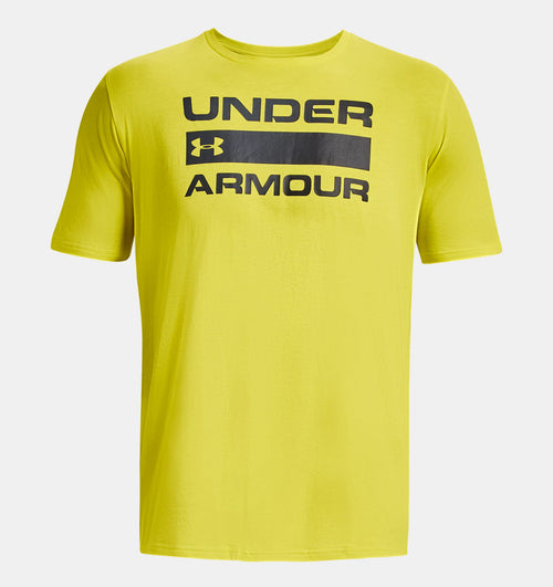 T-shirt Under Armour Wordmark - Jaune/Noir - Footkorner