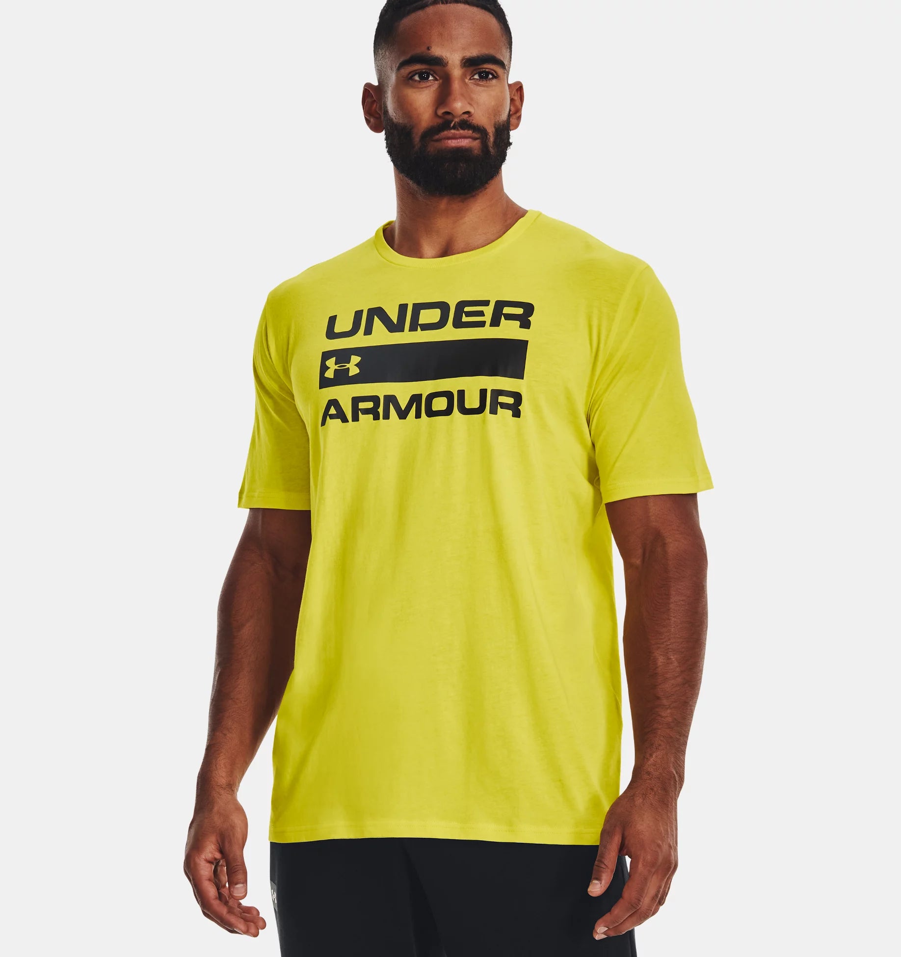 FootkornerT-shirt Under Armour Wordmark - Jaune/Noir