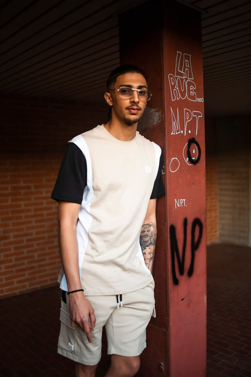 T-shirt FK Canto - Beige/Blanc/Noir - Footkorner