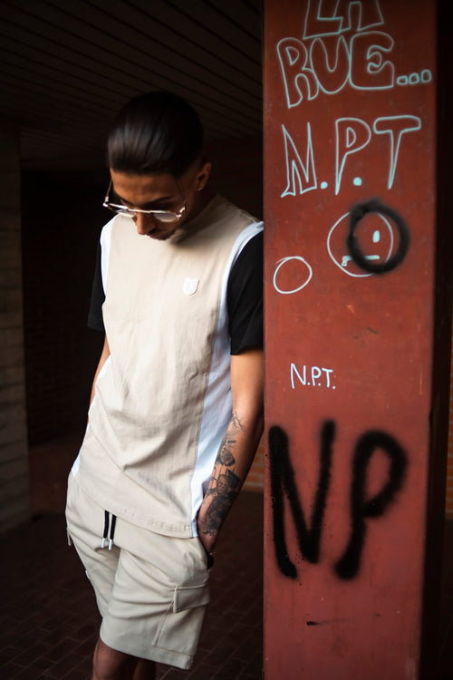 T-shirt FK Canto - Beige/Blanc/Noir - Footkorner