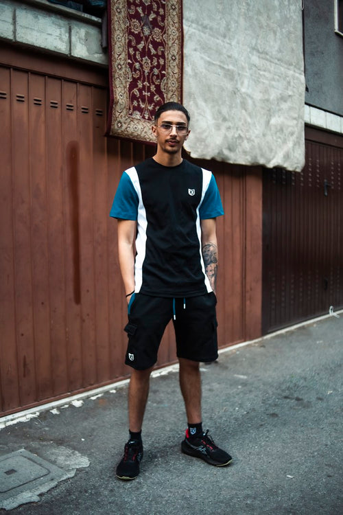 T-shirt FK Canto - Noir/Blanc/Bleu - Footkorner