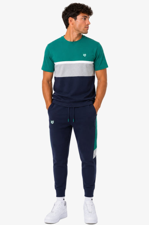 T-shirt FK Sicarios V - blu navy/verde/grigio - Footkorner