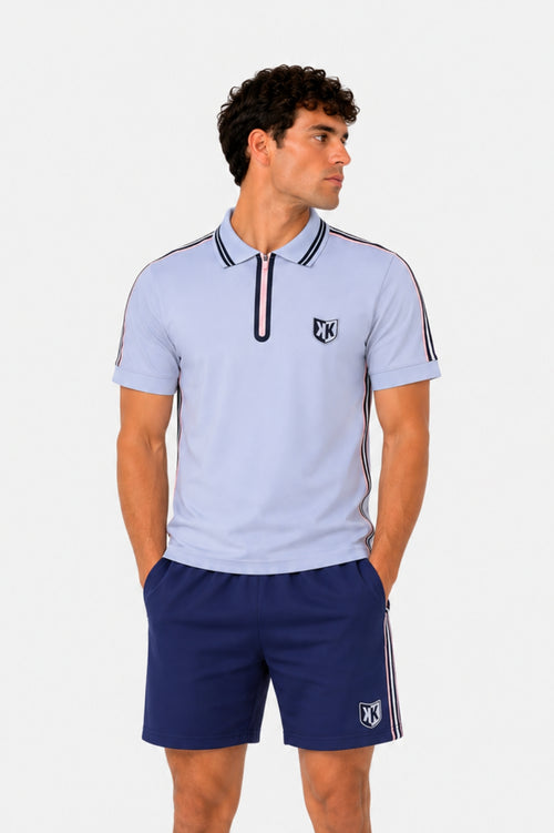 Polo FK Teams - Gris/Noir/Rose - Footkorner