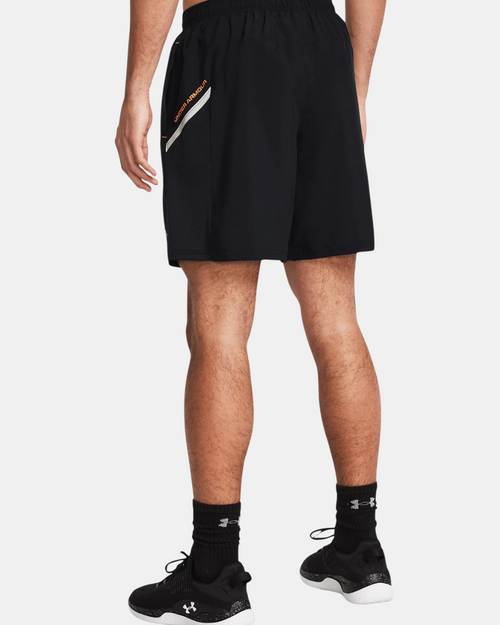 Pantaloncini Under Armour Core - neri/arancioni - Footkorner